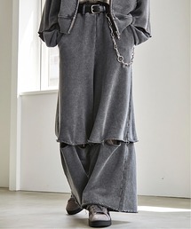 Spielio（シュピーリオ）の「【Spielio】Vintage-like detachable sweatpants/ヴィンテージライクデタッチャブルスウェットパンツ/ショーツ(2WAY)（スウェットパンツ）」