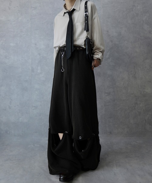 Spielio（シュピーリオ）の「【Spielio】Vintage-like detachable sweatpants/ヴィンテージライクデタッチャブルスウェットパンツ/ショーツ(2WAY)（スウェットパンツ・メンズ・ブラック/ブラウン/グレー・S/M/L）」の19枚目の写真