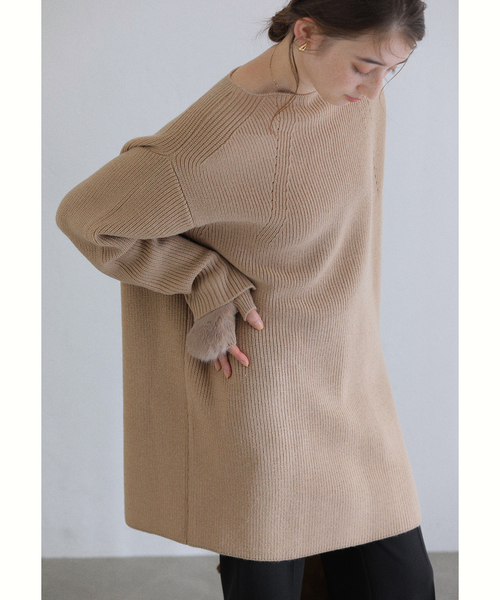 洗える】ファーグローブニットチュニック（チュニック）｜La TOTALITE