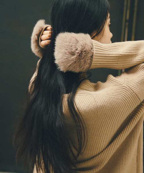 洗える】ファーグローブニットチュニック（チュニック）｜La TOTALITE