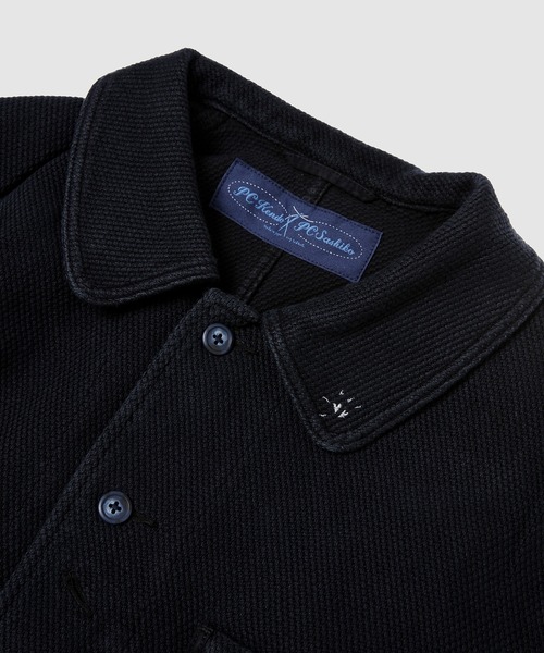 PORTER CLASSIC（ポータークラシック）の「PC KENDO FRENCH JACKET EMBROIDERY (FLOWER) WATCH CHAIN ITEM（その他アウター・メンズ・ブルー/ダークネイビー・L）」の4枚目の写真