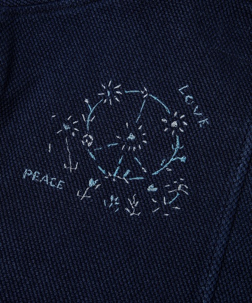 PORTER CLASSIC（ポータークラシック）の「PC KENDO FRENCH JACKET EMBROIDERY (FLOWER) WATCH CHAIN ITEM（その他アウター・メンズ・ブルー/ダークネイビー・L）」の9枚目の写真