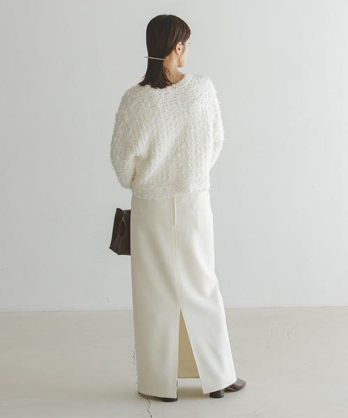 Noble（ノーブル）の「ツイードニットカーディガン（カーディガン/ボレロ・レディース・ホワイト/ネイビー・FREE）」の6枚目の写真