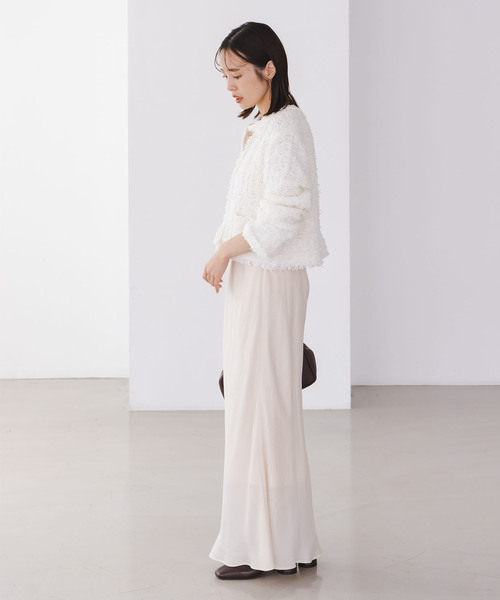 Noble（ノーブル）の「ツイードニットカーディガン（カーディガン/ボレロ・レディース・ホワイト/ネイビー・FREE）」の19枚目の写真