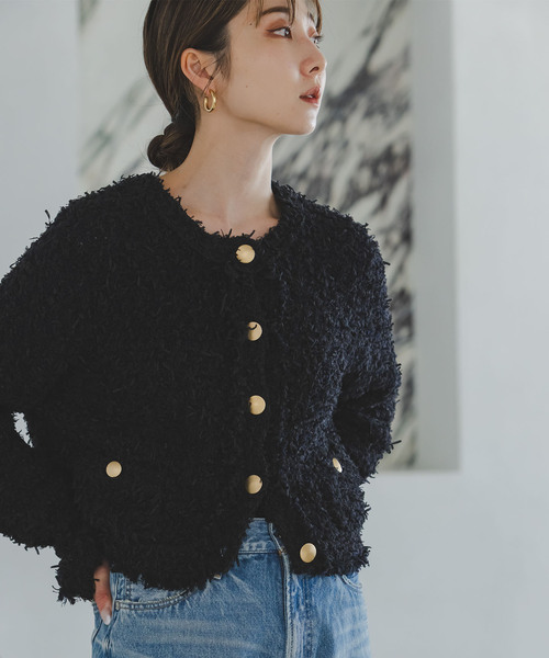 ツイードニットカーディガン（カーディガン/ボレロ）｜NOBLE（ノーブル