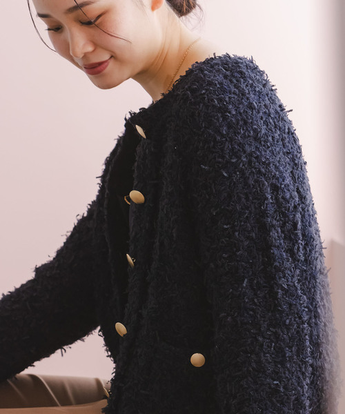ツイードニットカーディガン（カーディガン/ボレロ）｜NOBLE（ノーブル
