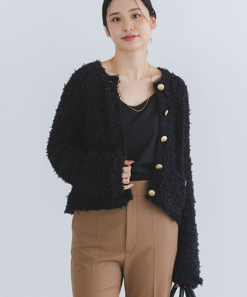 ツイードニットカーディガン（カーディガン/ボレロ）｜NOBLE（ノーブル