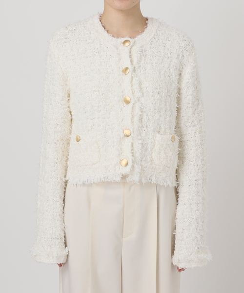 ツイードニットカーディガン（カーディガン/ボレロ）｜NOBLE（ノーブル