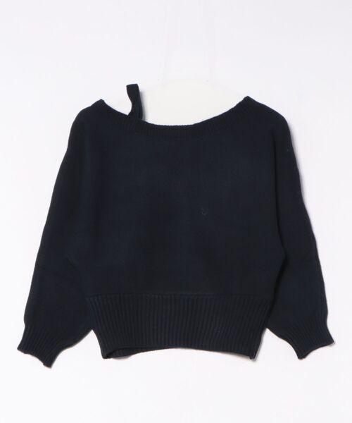 Lace Ladies(レースレディース)の「ワンストラップ アシンメトリー オフショル ニット プルオーバー(ニット/セーター・レディース・グレー/ネイビー・XL/M)」の14枚目の写真