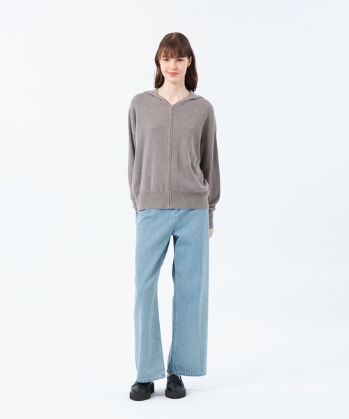 MACKINTOSH PHILOSOPHY（ﾏｯｷﾝﾄｯｼｭ ﾌｨﾛｿﾌｨｰ）の「【WEB&一部店舗限定】ニットパーカー（パーカー・レディース・チャコールグレー/グレー系その他/ブラック・38）」の13枚目の写真