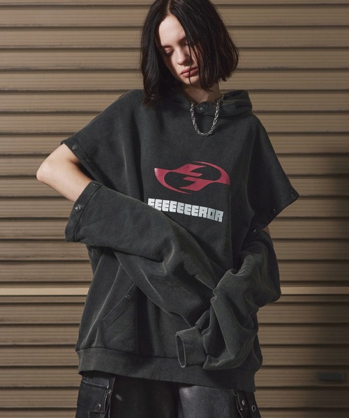 EVISU グリッター ロゴ ブラック パーカー CAPTAINSTREET パーカー