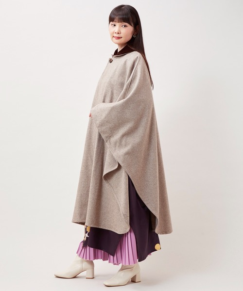 カヤ（カヤ）の「【カヤ】寒の着 新ケープコート（その他アウター・レディース・グレー/ブラウン/スミクロ・FREE）」の7枚目の写真