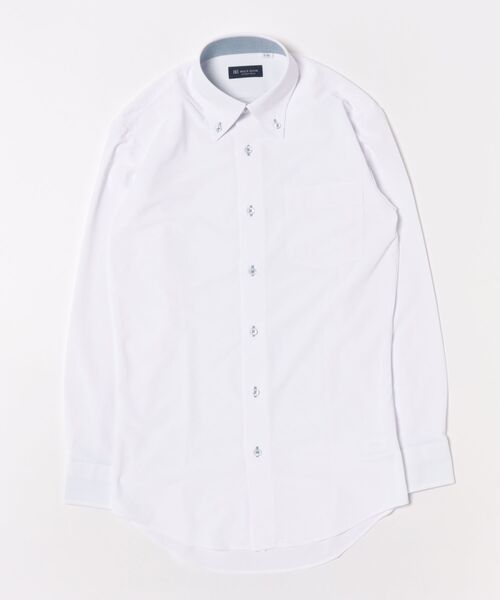 TOKYO SHIRTS(トウキョウシャツ)の「形態安定ノンアイロン ボタンダウン 長袖ストレッチビジネスワイシャツ(ビジネスシャツ・メンズ・ホワイト・首回り39cm-裄丈80cm/首回り39cm-裄丈84cm/首回り41cm-裄丈82cm/首回り41cm-裄丈86cm/首回り42cm-裄丈82cm/首回り42cm-裄丈86cm/首回り43cm-裄丈82cm/首回り43cm-裄丈86cm/首回り37cm-裄丈80cm)」の6枚目の写真