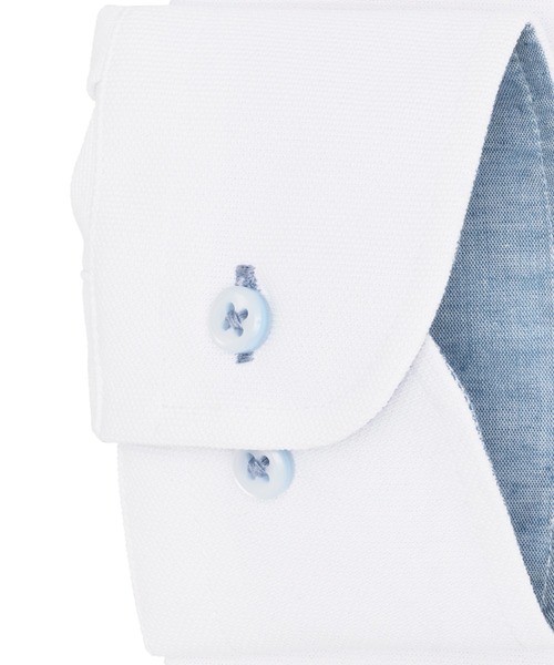TOKYO SHIRTS(トウキョウシャツ)の「形態安定ノンアイロン ボタンダウン 長袖ストレッチビジネスワイシャツ(ビジネスシャツ・メンズ・ホワイト・首回り39cm-裄丈80cm/首回り39cm-裄丈84cm/首回り41cm-裄丈82cm/首回り41cm-裄丈86cm/首回り42cm-裄丈82cm/首回り42cm-裄丈86cm/首回り43cm-裄丈82cm/首回り43cm-裄丈86cm/首回り37cm-裄丈80cm)」の3枚目の写真