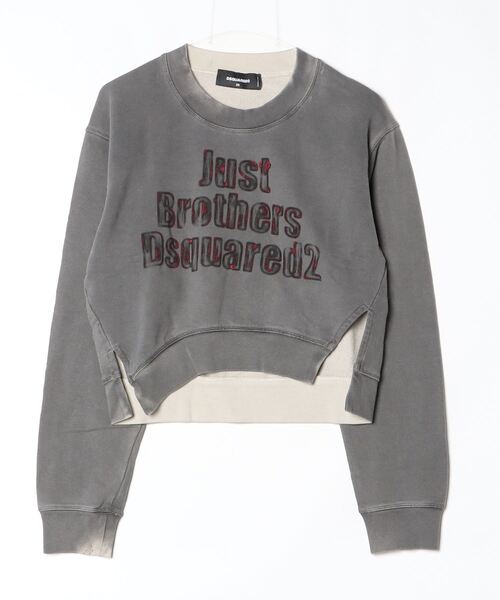 DSQUARED2(ディースクエアード)の「Round Rib Fit Crewneck/0251(スウェット・レディース・グレー・S/XS)」の1枚目の写真