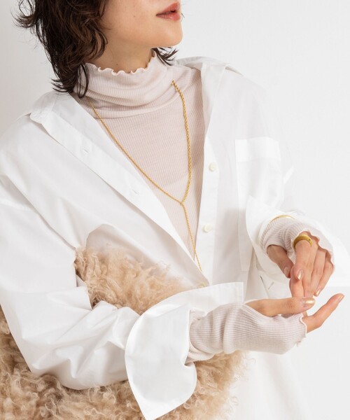 セール】MY STANDARD ウォッシャブルリブタートルネック（Tシャツ