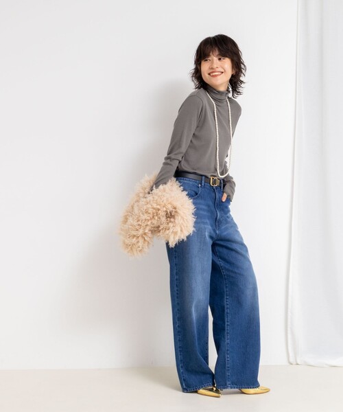 NOLLEY’S（ノーリーズ）の「MY STANDARD ウォッシャブルリブタートルネック（Tシャツ/カットソー・レディース・アイボリー/ブラック/チャコールグレー/オフホワイト/ダークブラウン・FREE）」の12枚目の写真
