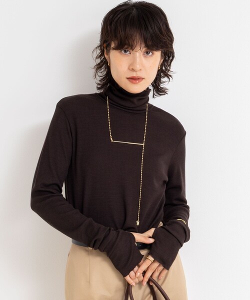 ノーリーズ（NOLLEY’S）/MY STANDARD ウォッシャブルリブタートルネック セール】MY STANDARD ウォッシャブルリブタートルネック（Tシャツ