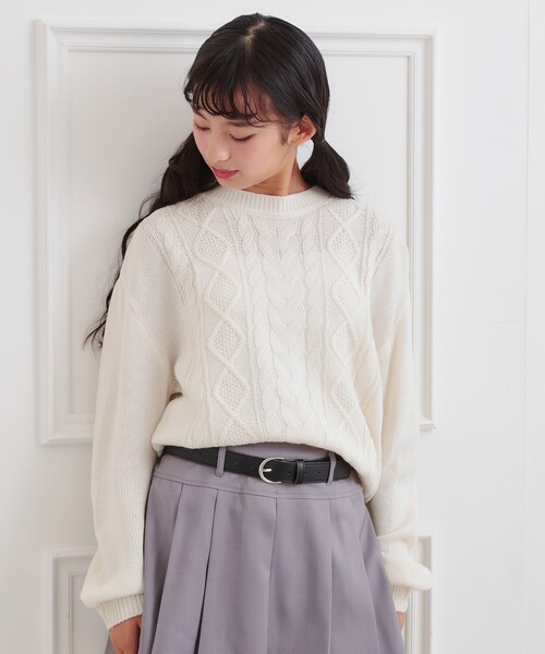 プチプラ】ケーブルニット（ニット/セーター）｜PINK-latte