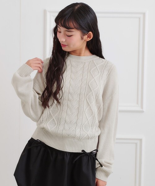 プチプラ】ケーブルニット（ニット/セーター）｜PINK-latte