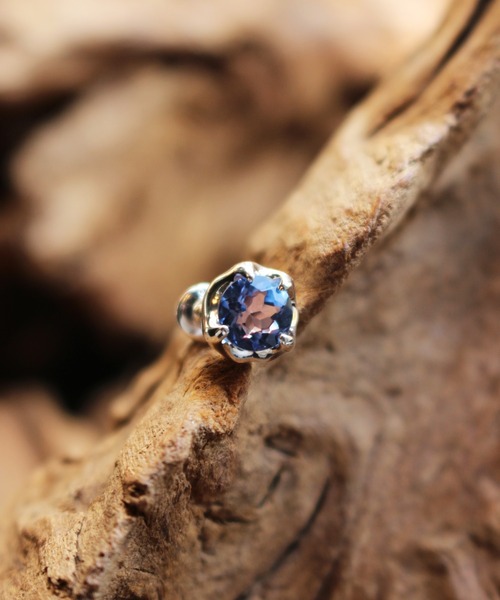 BloodyMary/ブラッディマリー」ナットピアス 天然石 ピアス -木の実