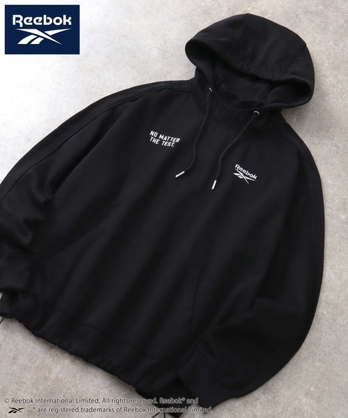 Reebok(リーボック)の「【Reebok/リーボック】CORPUS TOKYO別注 刺繍ロゴ デザインフード プルオーバーパーカー 裏起毛(パーカー・メンズ・アッシュグレー/ブラック/グレイッシュベージュ/チャコール・M/LL/L)」の7枚目の写真