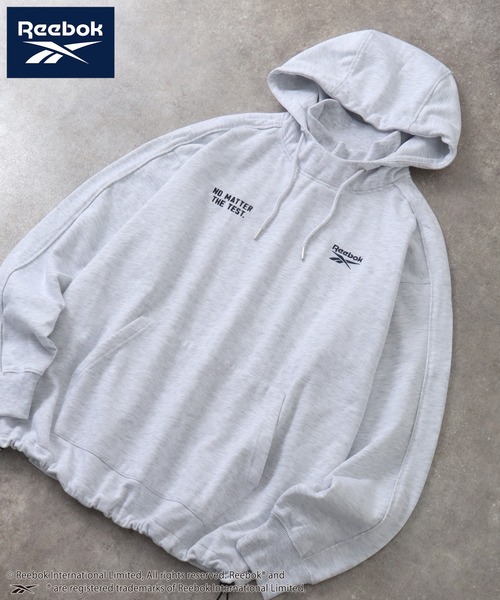 Reebok(リーボック)の「【Reebok/リーボック】CORPUS TOKYO別注 刺繍ロゴ デザインフード プルオーバーパーカー 裏起毛(パーカー・メンズ・アッシュグレー/ブラック/グレイッシュベージュ/チャコール・M/LL/L)」の10枚目の写真