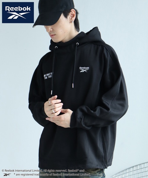 Reebok(リーボック)の「【Reebok/リーボック】CORPUS TOKYO別注 刺繍ロゴ デザインフード プルオーバーパーカー 裏起毛(パーカー・メンズ・アッシュグレー/ブラック/グレイッシュベージュ/チャコール・M/LL/L)」の11枚目の写真