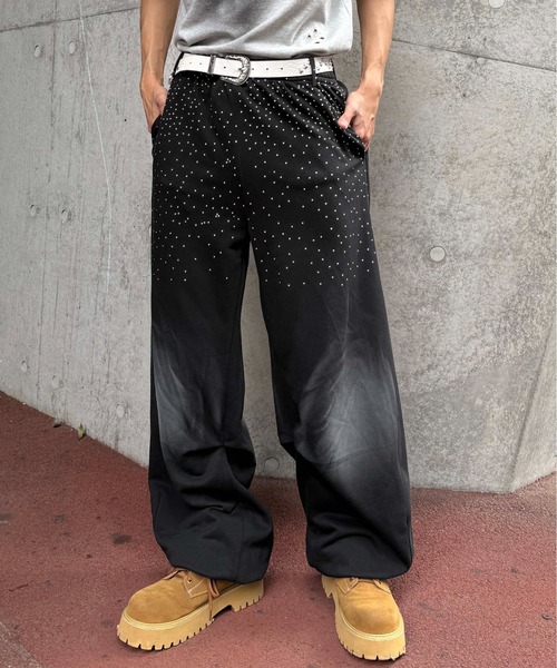 sedacle(セダクル)の「ナンバリングスタッズスウェットパンツ(スウェットパンツ・レディース・ブラック/グレー・LARGE/MEDIUM/SMALL)」の4枚目の写真