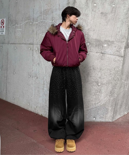 sedacle(セダクル)の「ナンバリングスタッズスウェットパンツ(スウェットパンツ・レディース・ブラック/グレー・LARGE/MEDIUM/SMALL)」の6枚目の写真