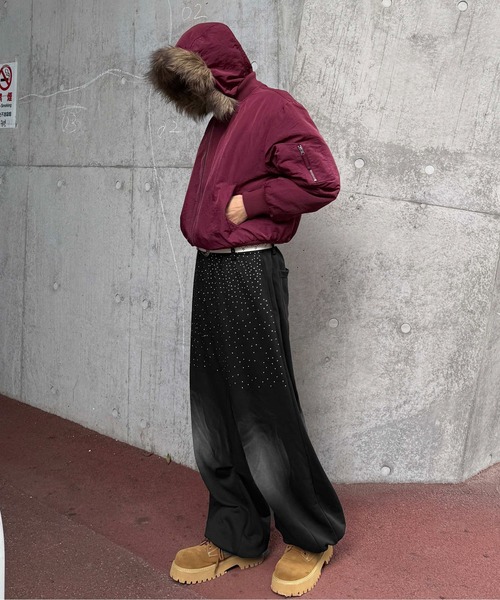 sedacle(セダクル)の「ナンバリングスタッズスウェットパンツ(スウェットパンツ・レディース・ブラック/グレー・LARGE/MEDIUM/SMALL)」の7枚目の写真