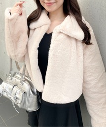 Mejoul | 【2025秋冬新作】襟付きフェイクファーショートブルゾン(ブルゾン)