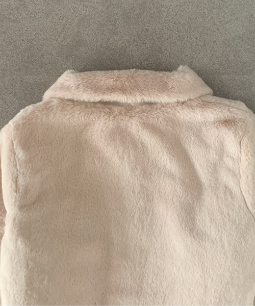 Mejoul（メジュール）の「襟付きフェイクファーショートブルゾン（ブルゾン・レディース・ベージュ/ホワイト・L/M）」の22枚目の写真