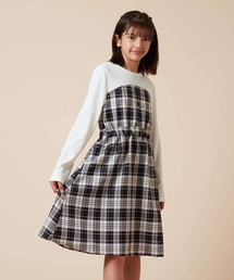 a.v.v（アーヴェヴェ）の「[100-160]フロントボタンドッキングワンピース（ワンピース）」