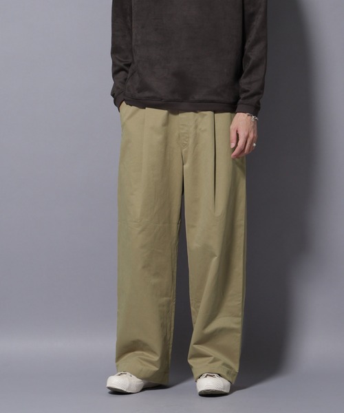 NANO universe（ナノユニバース）の「オイルドライクバギーパンツ（その他パンツ・メンズ・ブラック/ベージュ/ネイビー・S/M/L）」の2枚目の写真