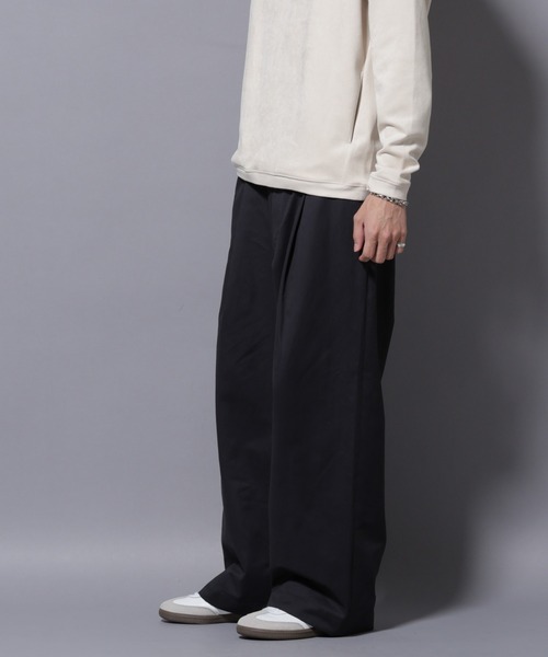 NANO universe（ナノユニバース）の「オイルドライクバギーパンツ（その他パンツ・メンズ・ブラック/ベージュ/ネイビー・S/M/L）」の4枚目の写真