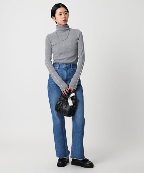 CITEN（シテン）の「＜CITEN＞エッセンシャルリブニット（ニット/セーター・レディース・ダークブラウン/ホワイト/ブラック/グレー系/コバルトブルー/レッド・FREE）」の8枚目の写真