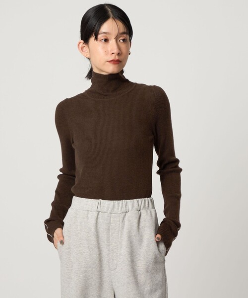 CITEN（シテン）の「＜CITEN＞エッセンシャルリブニット（ニット/セーター・レディース・ダークブラウン/ホワイト/ブラック/グレー系/コバルトブルー/レッド・FREE）」の13枚目の写真