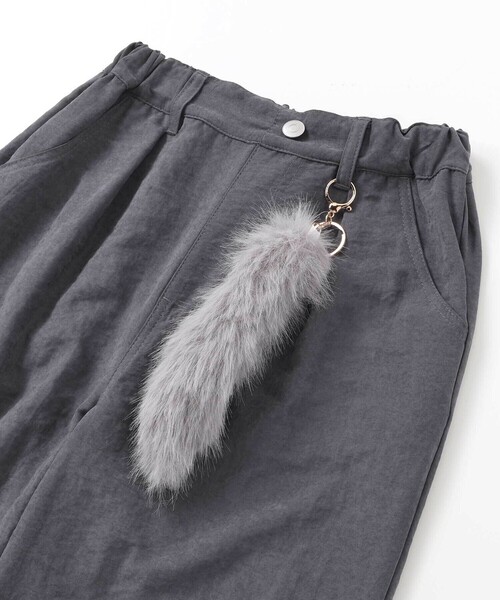 ZIDDY（ジディ）の「キーホルダー付きサテンライクワイドパンツ(130~160cm)（その他パンツ・キッズ・ブラック/グレー・130cm/150cm/140cm/FREE）」の14枚目の写真