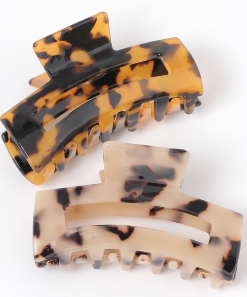 BAYFLOW（ベイフロー）の「べっ甲バンスクリップ（バレッタ/ヘアクリップ・レディース・ベージュ/ブラウン・FREE）」の6枚目の写真