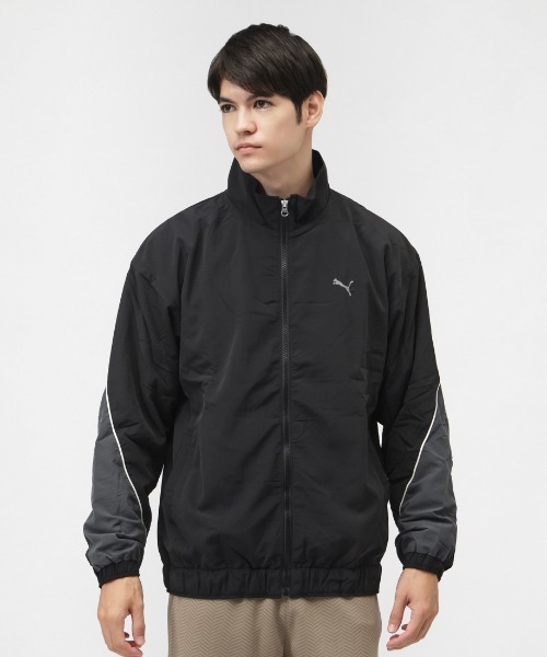 PUMA(プーマ)の「プーマ PUMA CORE HERITAGE メッシュ ラインド ウーブン JKT_(ナイロンジャケット・メンズ・ワイン/ブラック・S/M/L/LL/3L)」の2枚目の写真