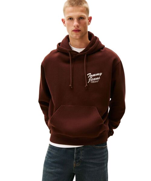 tommy jeans(トミー ジーンズ)の「ノベルティグラフィックパーカー(スウェット・メンズ・ブラウン系その他/ブラック・MEDIUM/SMALL/LARGE/X-LARGE)」の1枚目の写真