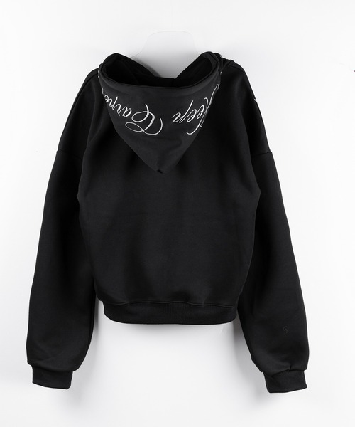 NO POINT セットアップ【XL】BLACK セットアップ 】レタリングロゴ刺繍ジップアップパーカー