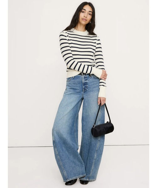 Banana Republic（バナナリパブリック）の「メリノ コットン クルーネックセーター（ニット/セーター・レディース・レッド系その他/チャコールグレー/ブルー/アイボリー/マルチ/イエロー/オレンジ/ホワイト×ブルー・M/L/XS/S）」の21枚目の写真