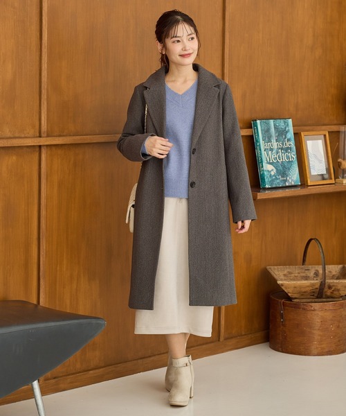 Honeys（ハニーズ）の「ラメ入Ｖネックニット（ニット/セーター・レディース・ライトグリーン/ピンク/モカ/ブルー/グレー・L/S/M/LL）」の6枚目の写真