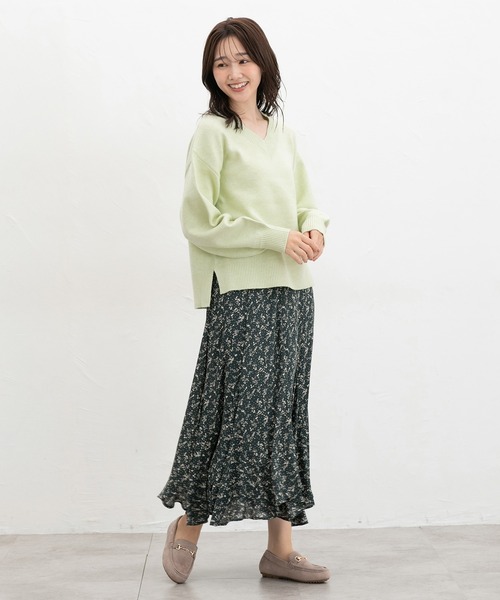 Honeys（ハニーズ）の「ラメ入Ｖネックニット（ニット/セーター・レディース・ライトグリーン/ピンク/モカ/ブルー/グレー・L/S/M/LL）」の11枚目の写真