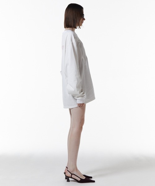JOSE MOON（ジョゼムーン）の「TATAMI SIWA T SHIRT/タタミシワシャツ（Tシャツ/カットソー・レディース・ホワイト/ブラウン/ブラック・FREE）」の11枚目の写真