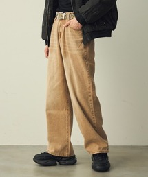 Chemical Brown Wash Wide Denim / ケミカルブラウンウォッシュ ワイドデニム