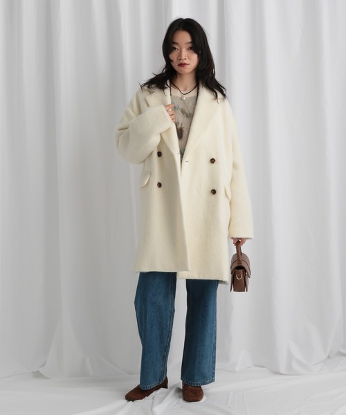 mysty woman（ミスティウーマン）の「アルパカ混シャギーコート
