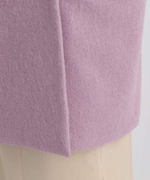mysty woman（ミスティウーマン）の「アルパカ混シャギーコート 592548（チェスターコート・レディース・パープル/ネイビー/オフホワイト・FREE）」の14枚目の写真
